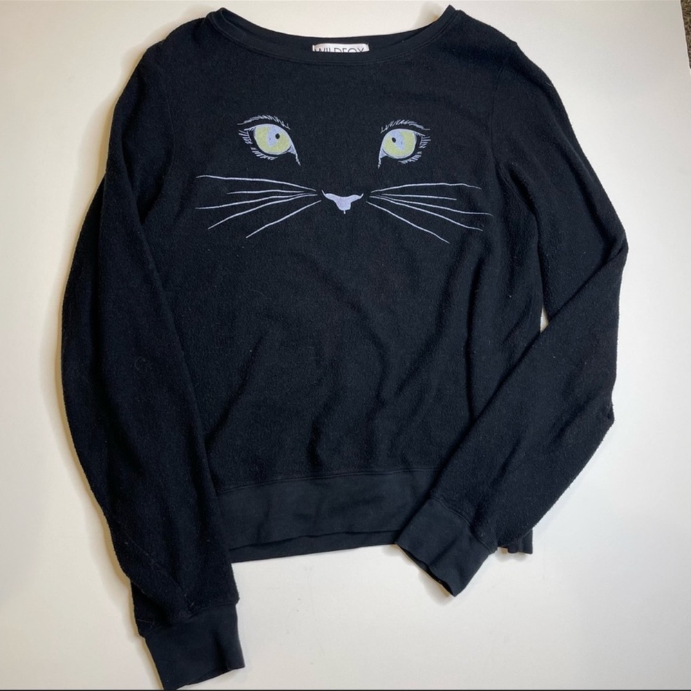 iso looking for wildfox black cat sweater shirt pullover halloween goth top
